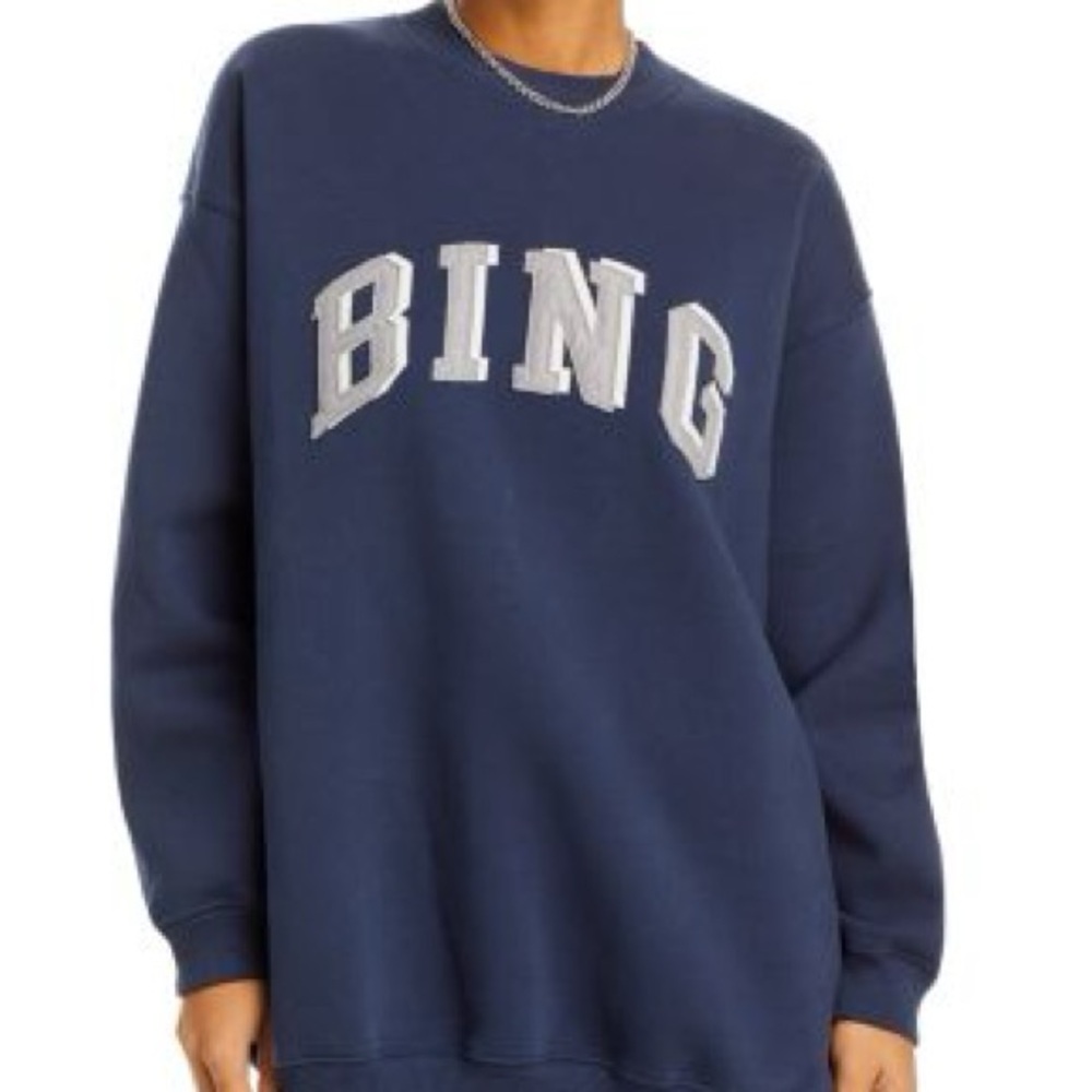 Anine Bing Tyler logo crew neck oversized